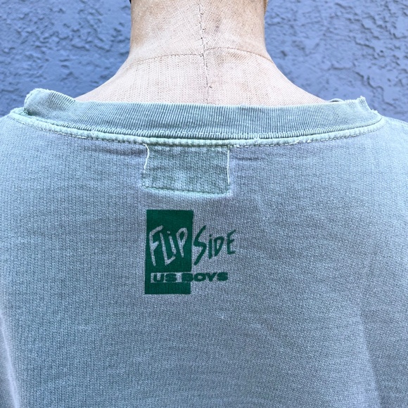 90s Distressed Sweatshirt boxy cut One Size Women's large Sage Green - Picture 5 of 11